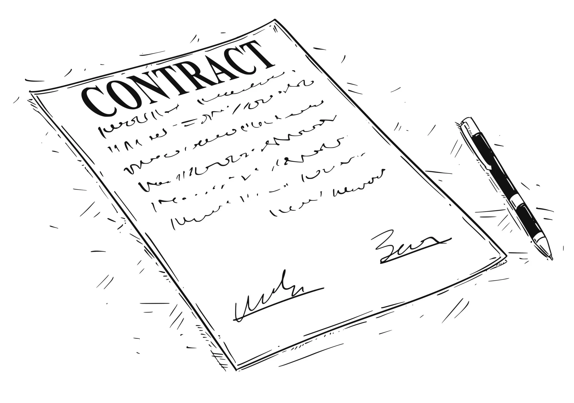 Buyer signing a real estate contract with their rebate agreement in writing