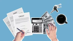 Mortgage documents and calculator used to estimate recording tax