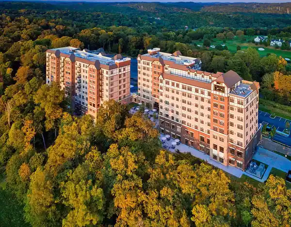 Briarcliff Manor from the air, the reminder that not every suburb is a lawn
