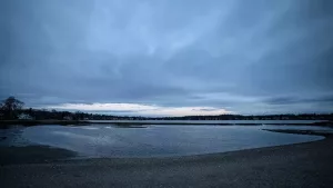 Stamford shoreline on Long Island Sound
