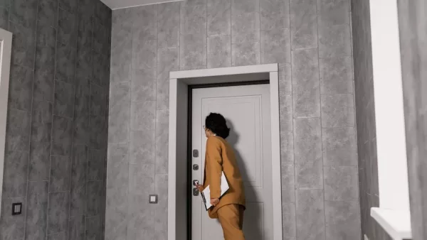 A buyer inspecting an NYC apartment during a walkthrough before making an offer